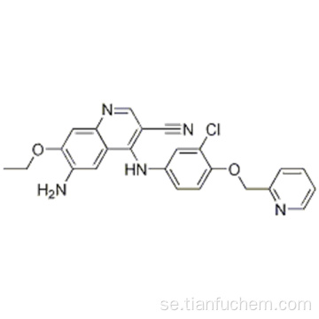 3-kinolinkarbonitril, 6-amino-4 - [[3-kloro-4- (2-pyridinylmetoxi) fenyl] amino] -7-etoxi-CAS 848139-78-6